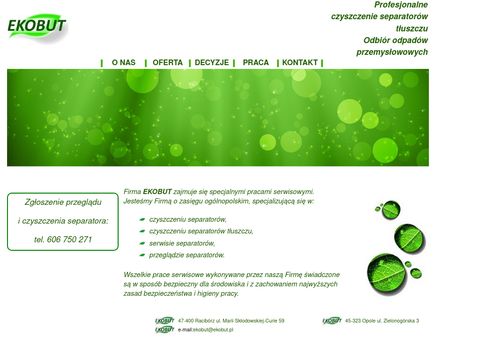 Ekobut.pl - usługi czyszczenia separatorów
